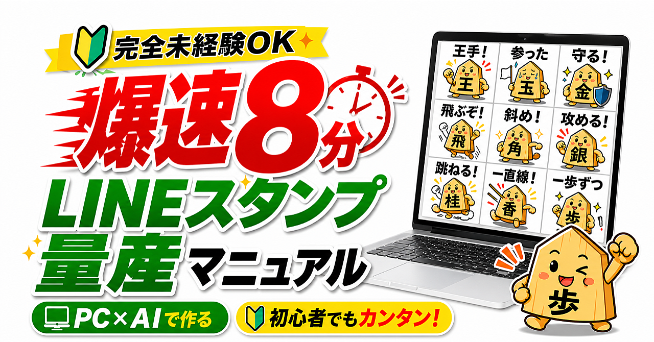 【爆速8分】完全未経験でもできるLINEスタンプ量産マニュアル