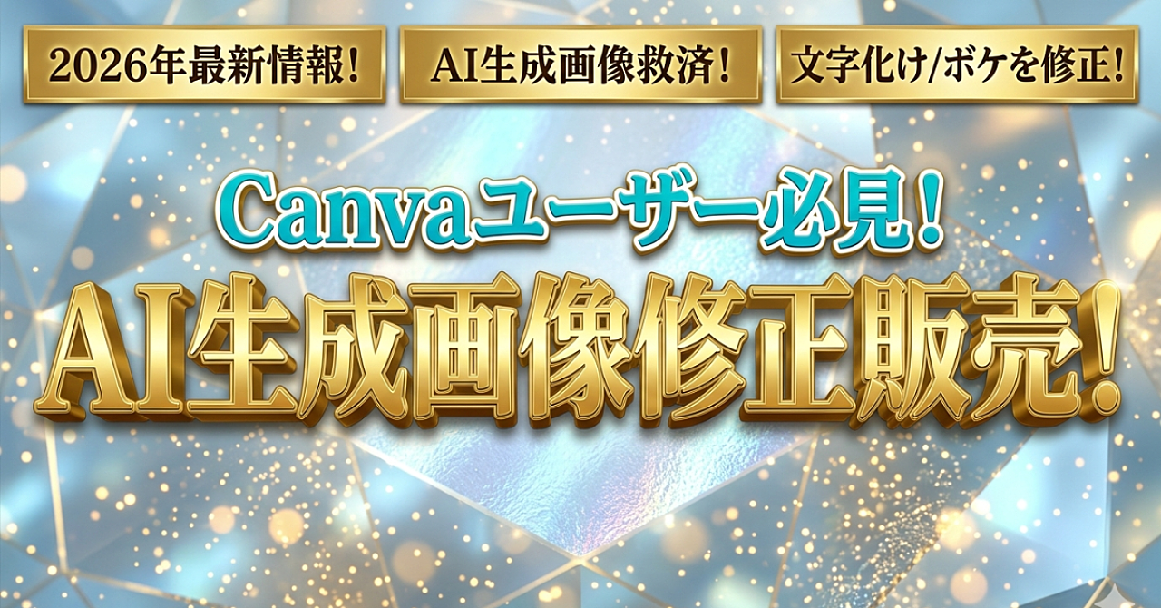 AI画像の「文字化け・低画質」は宝の山！実用レベルに引き上げ納品する【プロの画像レスキュー術】