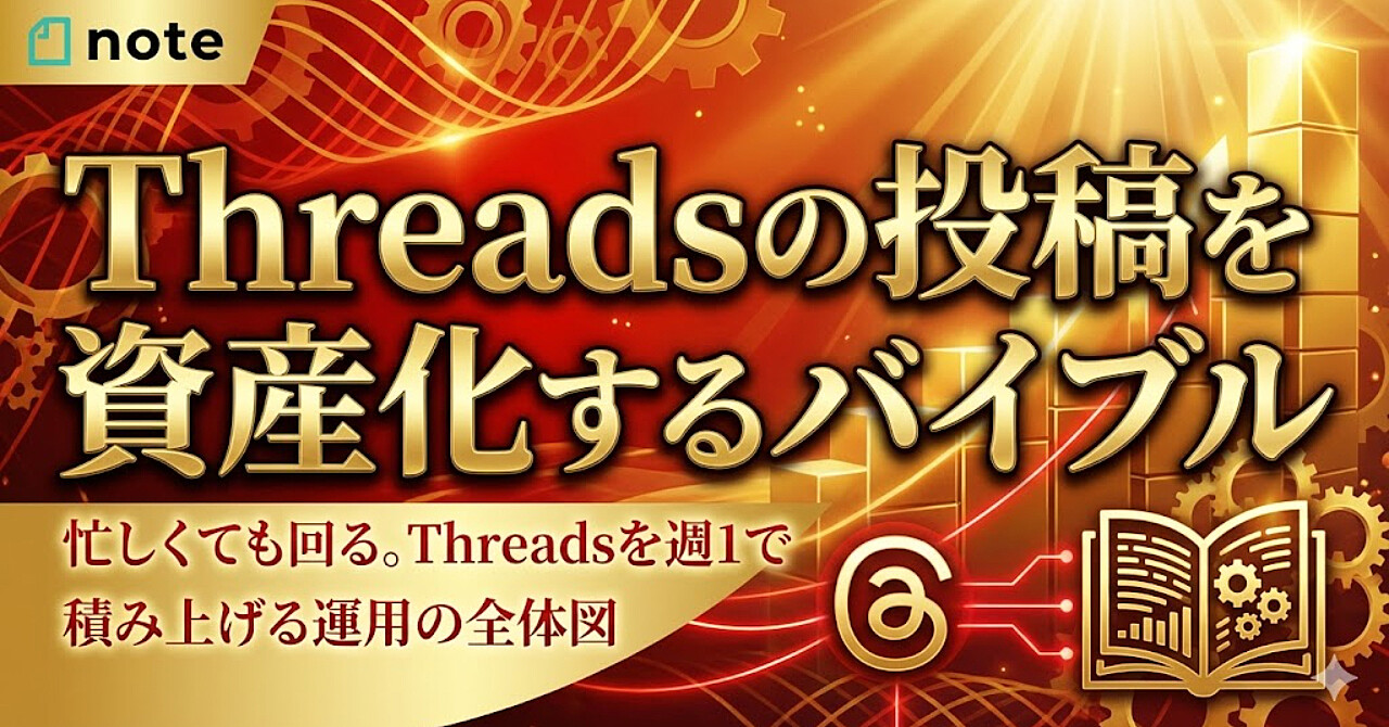 「Threadsはフロー型」という嘘。 投稿を24時間で消えるゴミから、毎月チャリンと稼ぐ