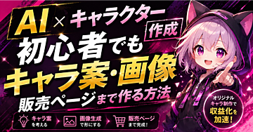 【AIキャラクター作成】初心者でもキャラ案・画像・販売ページまで作る方法