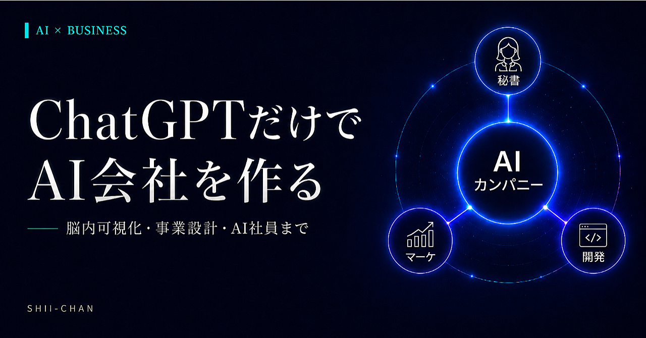 ChatGPTだけで作る AIカンパニー完全実装講座のアイキャッチ画像