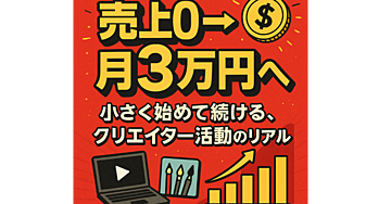 売上0→月3万円へ。小さく始めて続くクリエイター活動のリアル