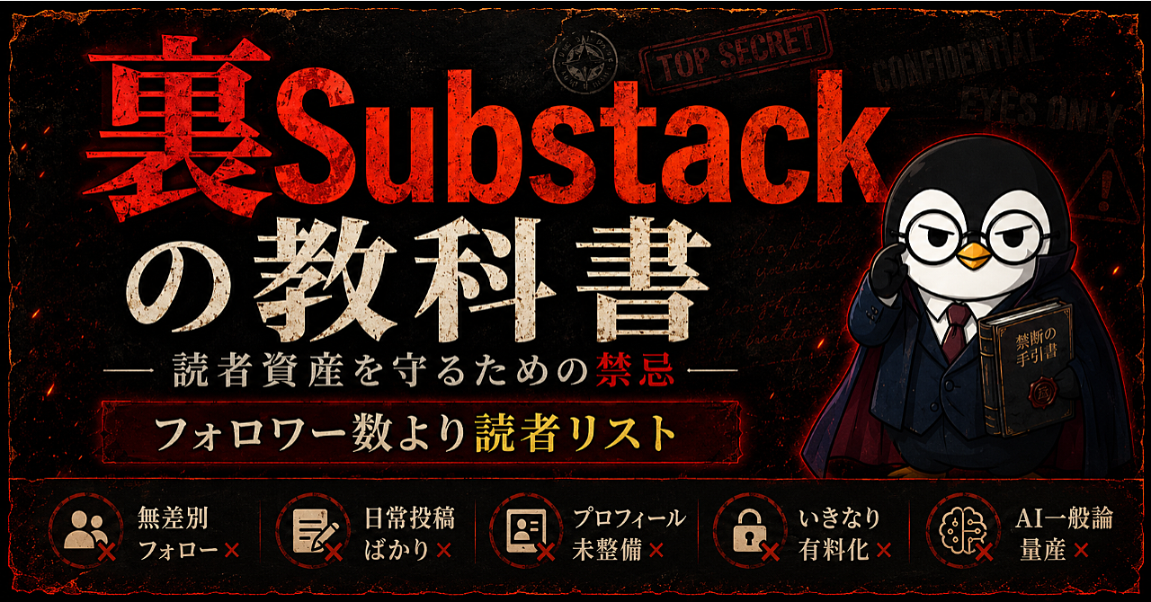 裏Substackの教科書 〜闇Ver.〜 
