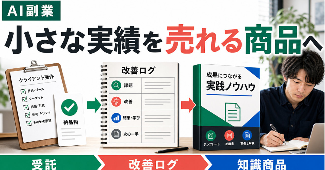 小さな実績を売れる商品へ