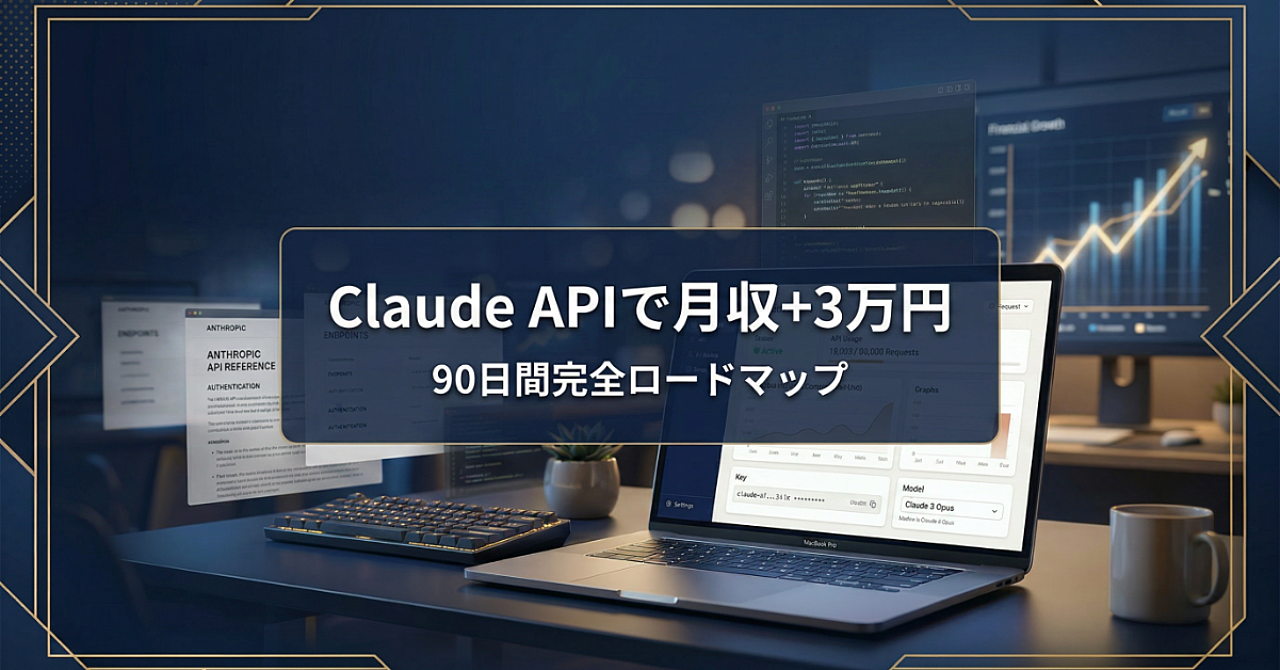 【完全解説】Claude APIで月収+3万円を生み出す90日間のロードマップ