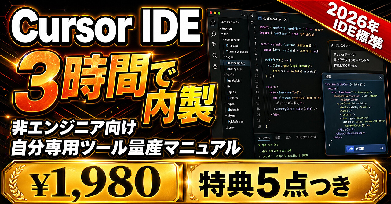 【非エンジニアの新武器】Cursor IDEで