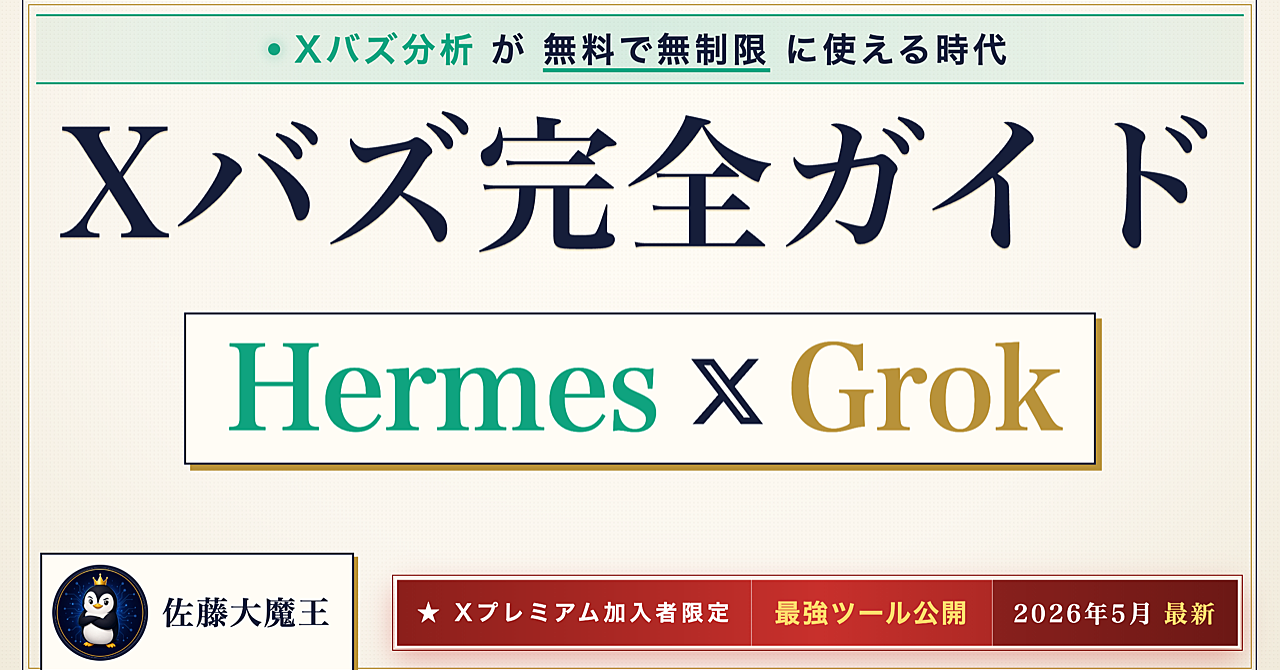 Xリサーチが朝10分で終わる｜Hermes×Grok