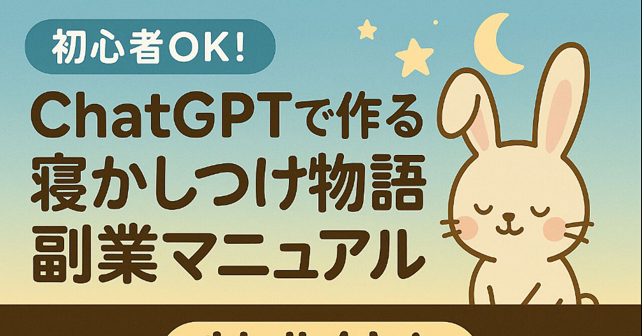 初心者OK! ChatGPTで作る寝かしつけ物語副業マニュアル【特典付き】