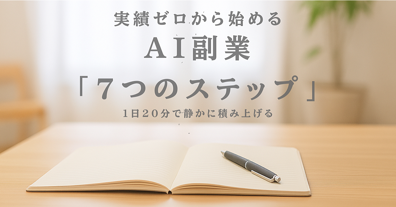 実績ゼロから始めるAI副業「7つのステップ」