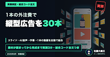 1本の外注費で30本｜AIで商品広告の縦型動画を量産して売上を作る