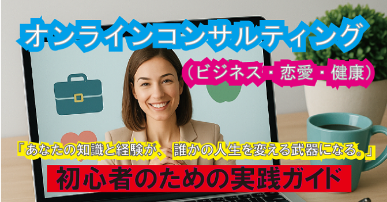 オンラインコンサルティング(ビジネス・恋愛・健康)【副業から本業へシフト可能】中級者向けビジネス