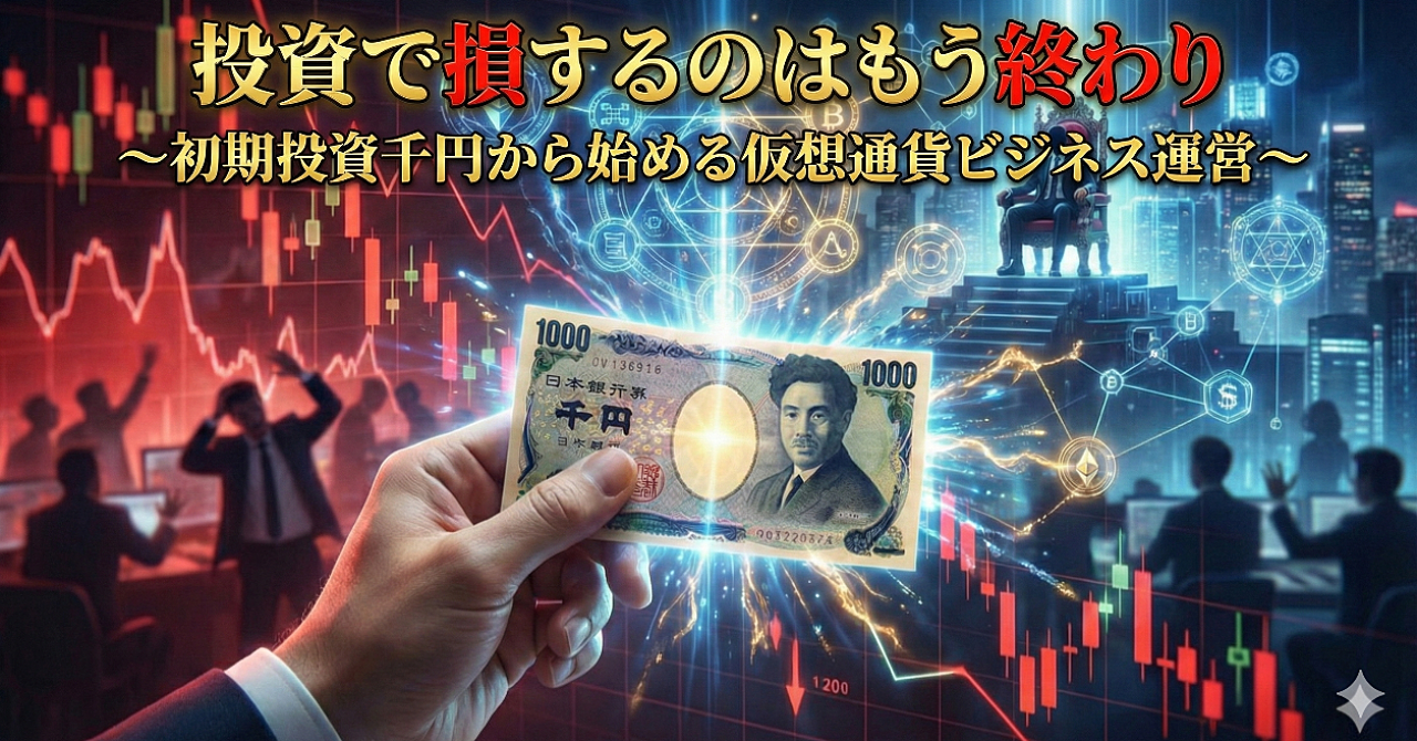 知識ゼロOK「現代の錬金術」千円から始める仮想通貨ビジネス