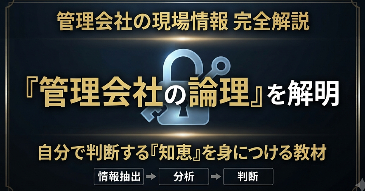 管理会社を思い通りに動かす技術