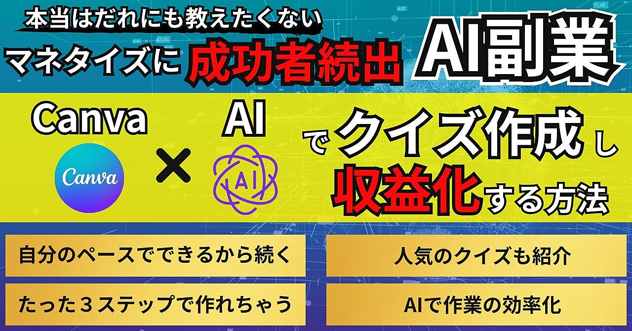 Canva×AIでクイズ作成し収益化する方法 