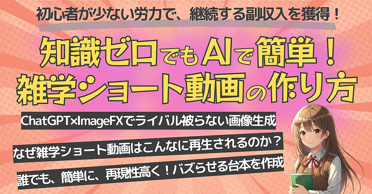 知識ゼロでもAIで簡単!雑学ショート動画の作り方