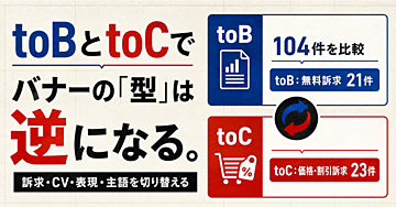 同じ広告枠でも、toBとtoCでバナーは別物になる｜訴求・CTA・表現の切り替え設計