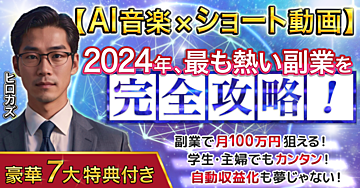 【AI音楽xショート動画】2024年最も熱い副業を完全攻略！