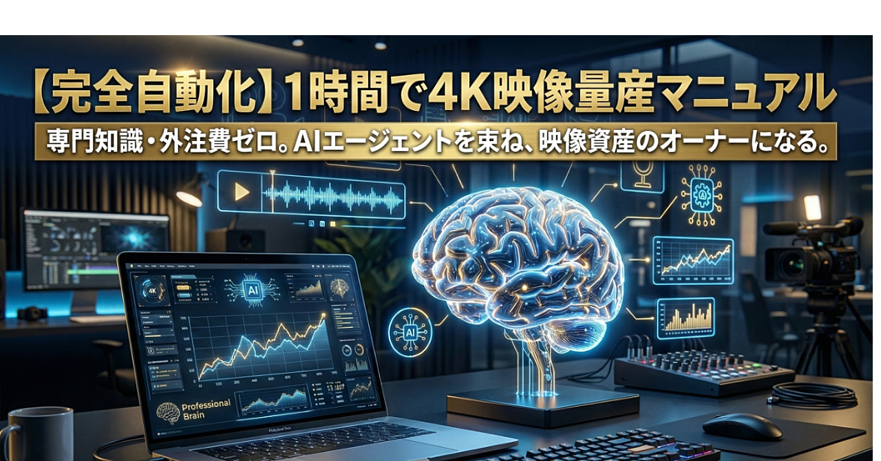 【完全自動化】1時間で4K映像を量産する「AIエージェント」実戦マニュアル（全プロンプト公開）