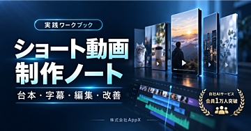 ショート動画制作ノート｜台本・字幕・編集・振り返りの実践教材