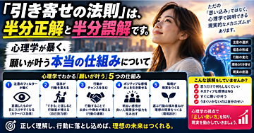 「引き寄せの法則」は、半分正解で半分誤解です。心理学が暴く、願いが叶う本当の仕組み