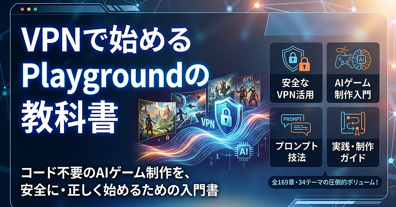 VPNで始めるPlaygroundの教科書のアイキャッチ画像
