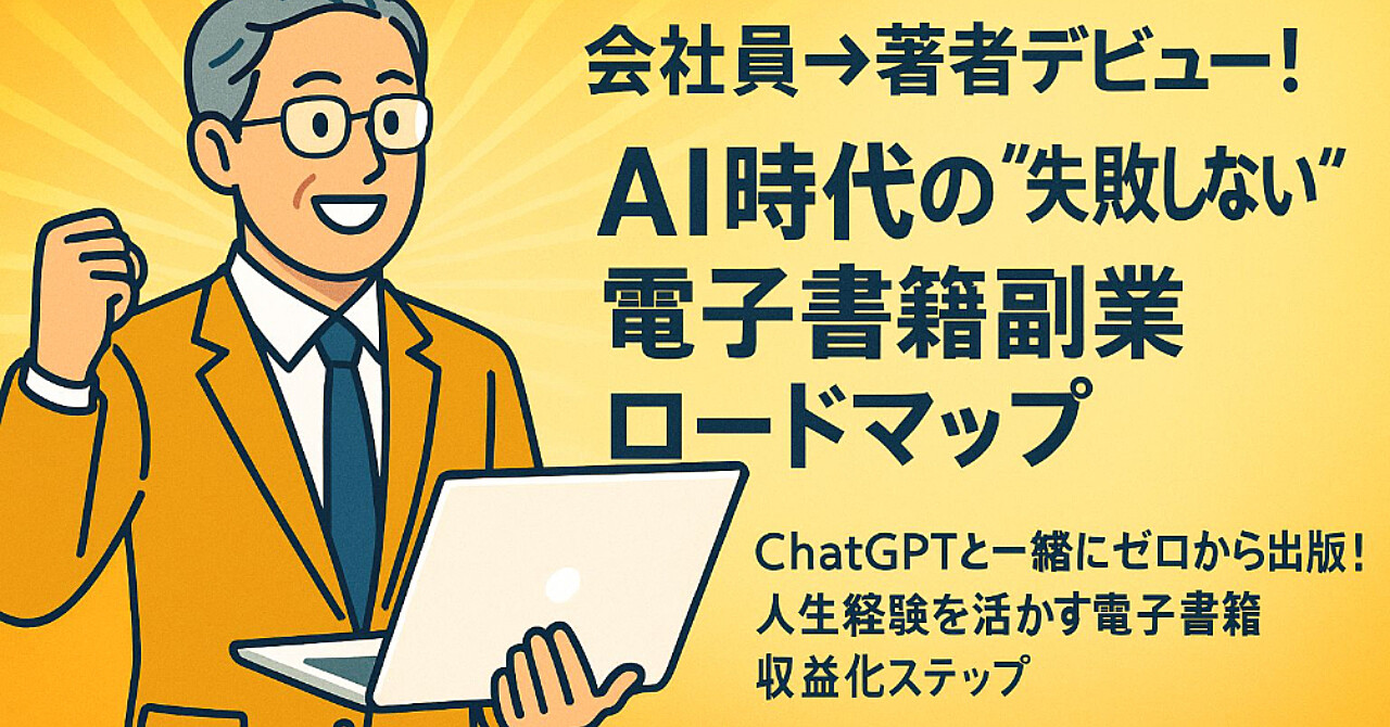 会社員→著者デビュー!AI時代の“失敗しない” 電子書籍副業ロードマップ