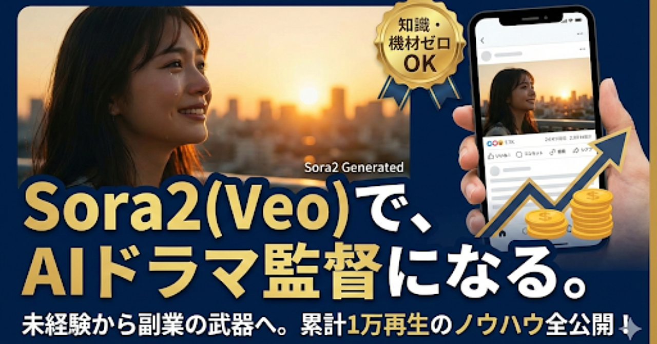 Sora2×ドラマ制作：未経験から30分で