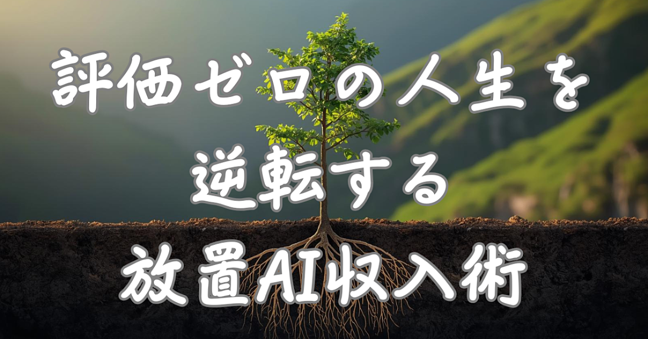 評価ゼロの人生を逆転する放置AI収入術