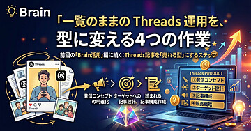 一覧のままのThreads運用を、型に変える4つの作業