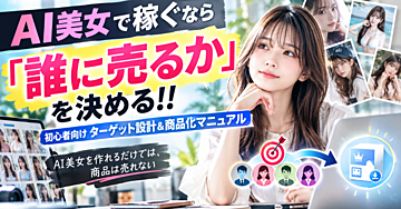 AI美女で稼ぐなら「誰に売るか」を決める！！初心者向けターゲット設計＆商品化マニュアル　AI美女を作れるだけでは、商品は売れない