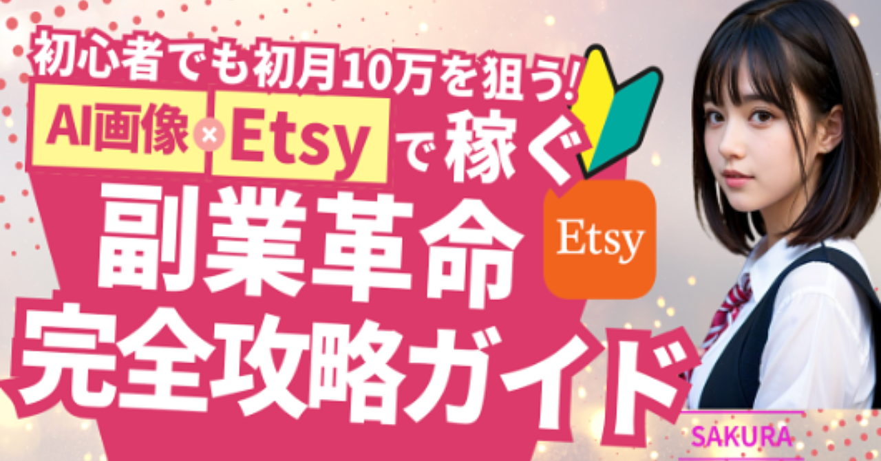 【初心者必見】AI画像×Etsy副業革命｜初月から10万円を狙う完全攻略ガイド
