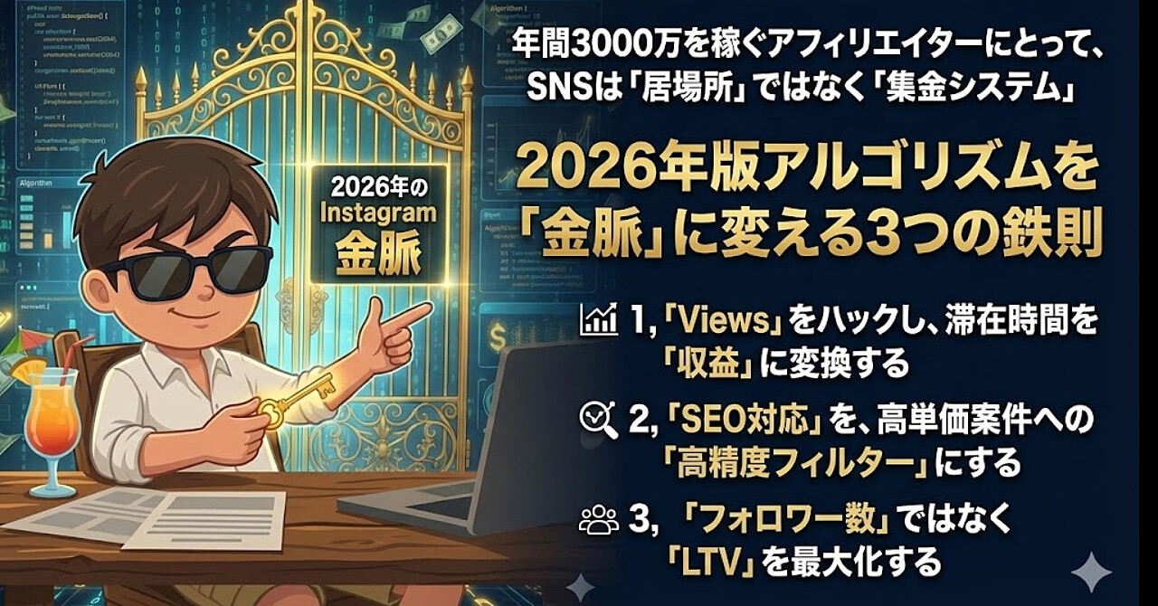 【2026年最新】「1万フォロワーの幻想」を捨て、アルゴリズムを札束に変えるSEOハック