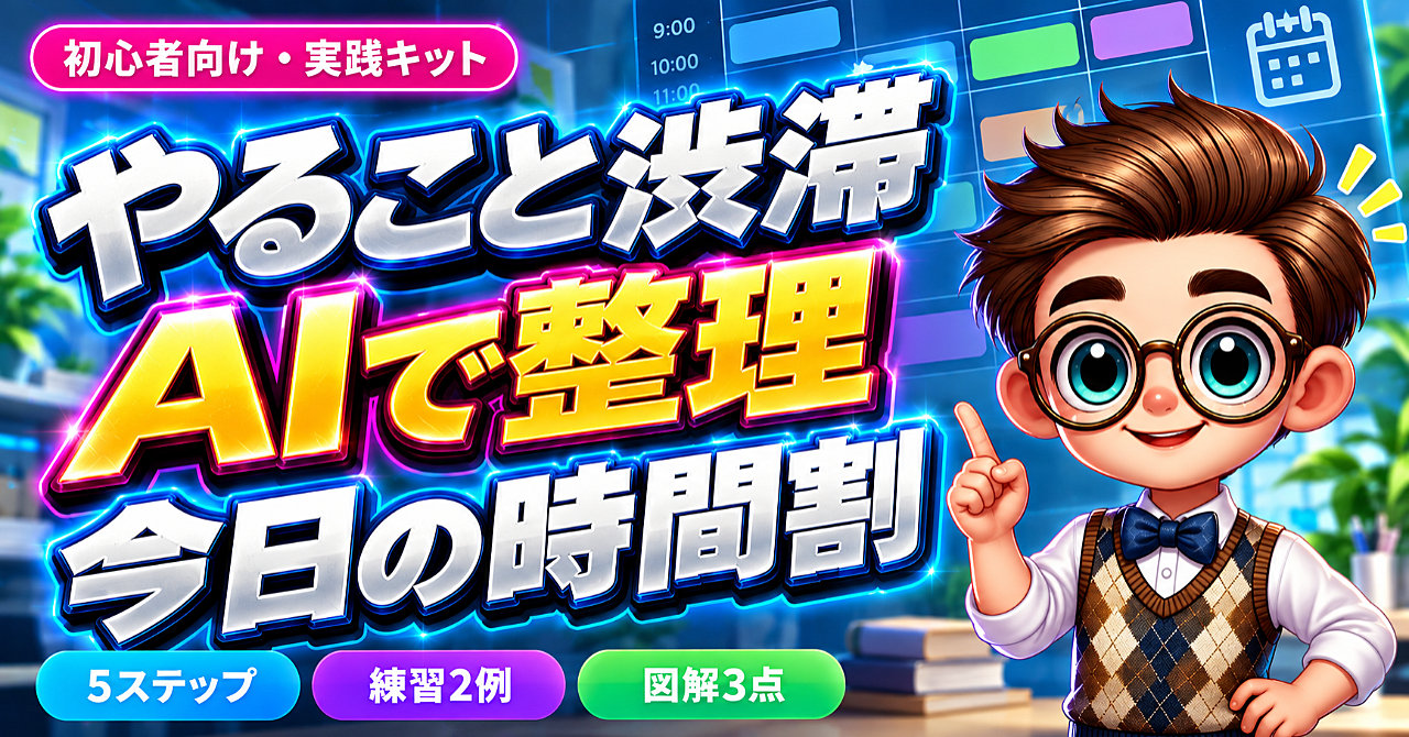 やること渋滞をAIで整理|無理な予定を見つける時間割の作り方のアイキャッチ画像