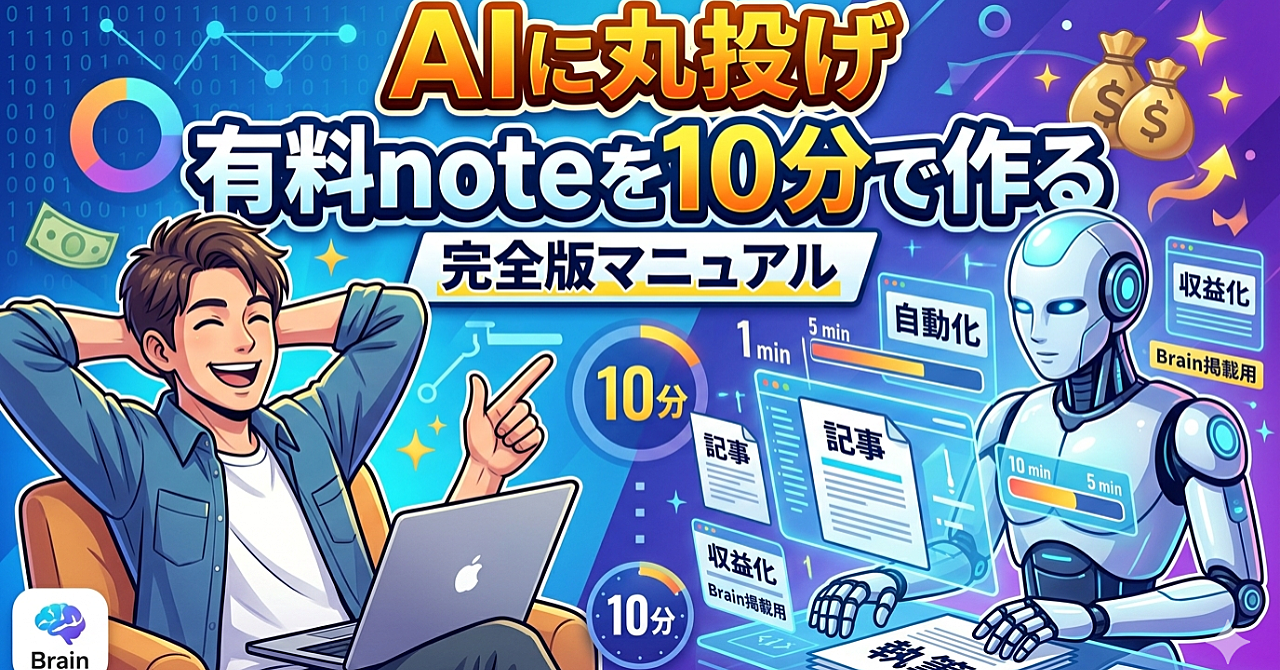 AIを活用した有料note記事の作り方　ゼロから公開までの全工程と実践ノウハウ