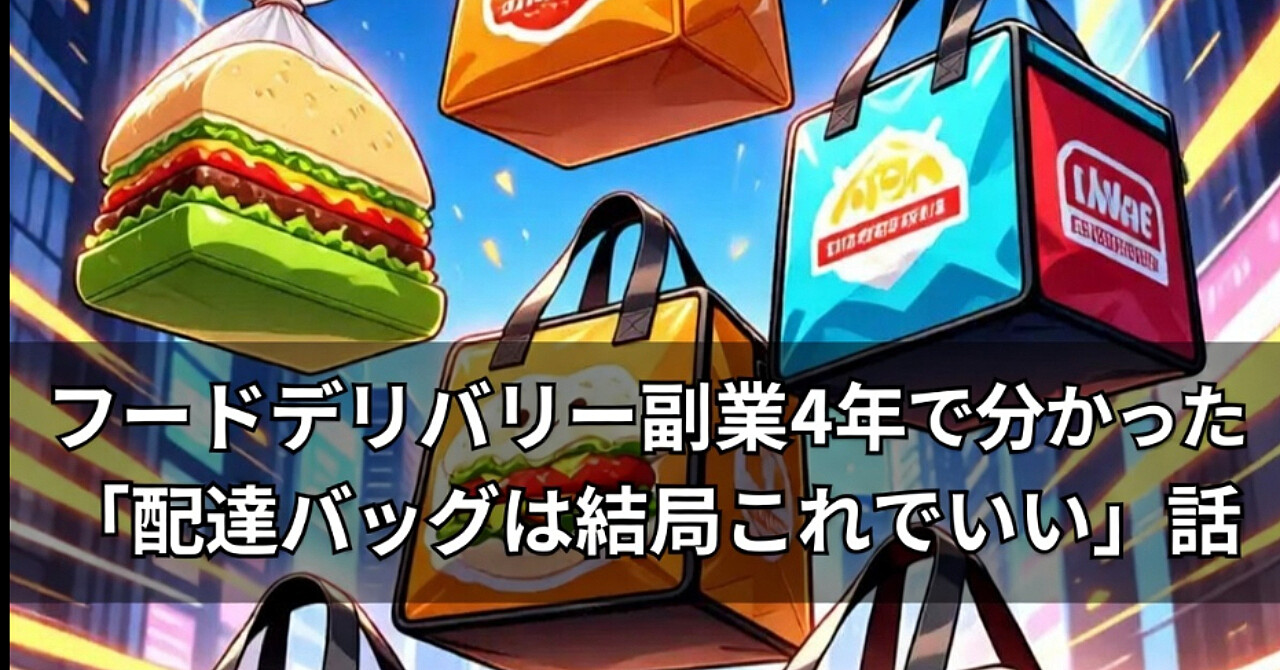 フードデリバリー副業4年で分かった「配達バッグは結局これでいい」話（ロゴ問題もキレイに解消）