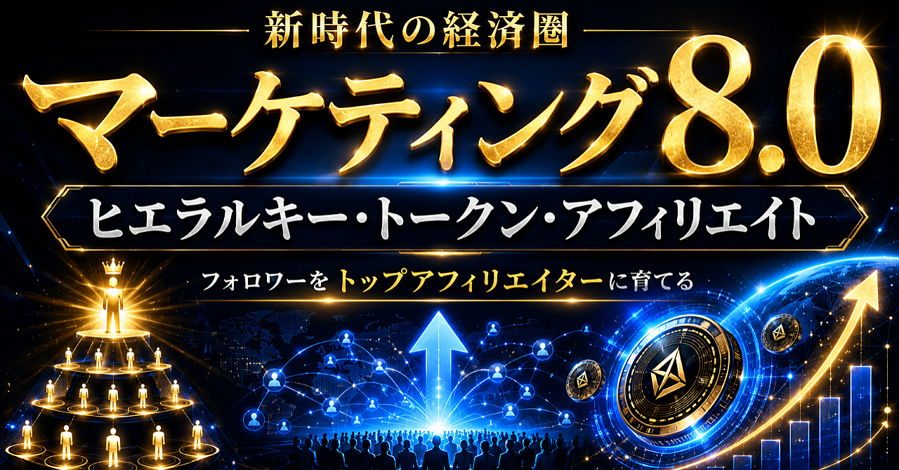 『マーケティング8.0』【ヒエラルキー・トークン・アフィリエイト】〜フォロワーをトップアフィリエイターに育て、トークンで結ぶ新時代の経済圏〜
