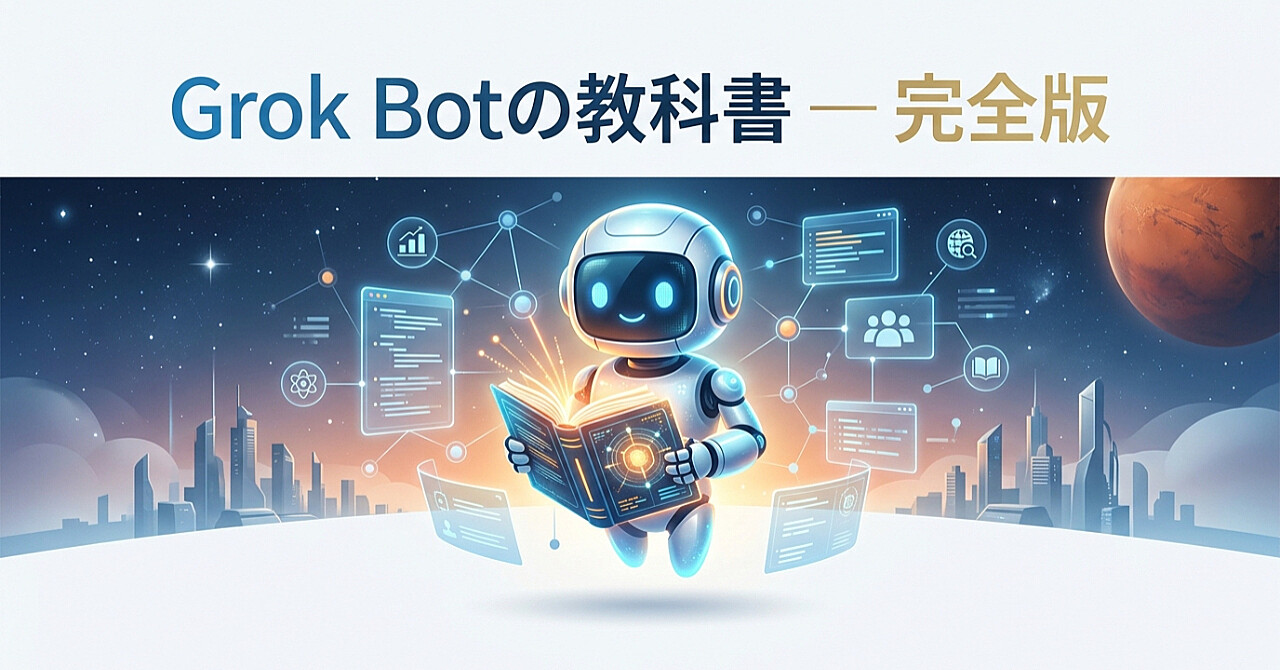 Grok Botの教科書 — 完全版のアイキャッチ画像