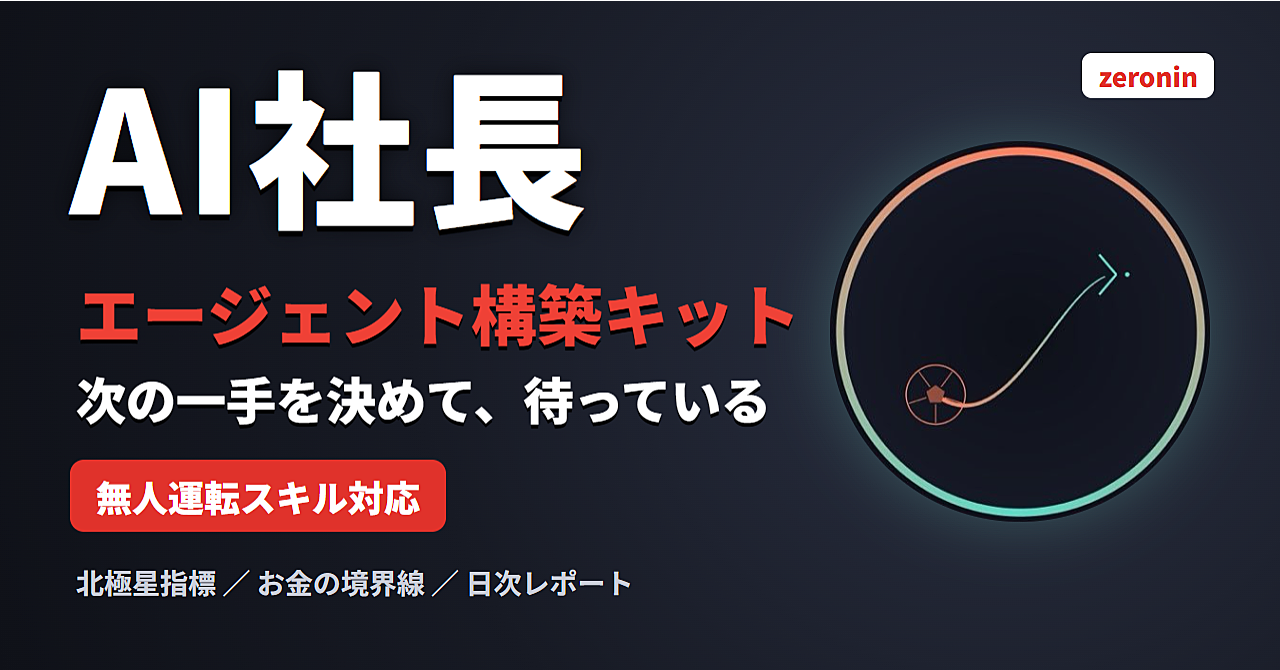 毎朝7:10に社長役のAIがレポートを書く。構築手順書+テンプレート4種【無人運転スキル対応】のアイキャッチ画像