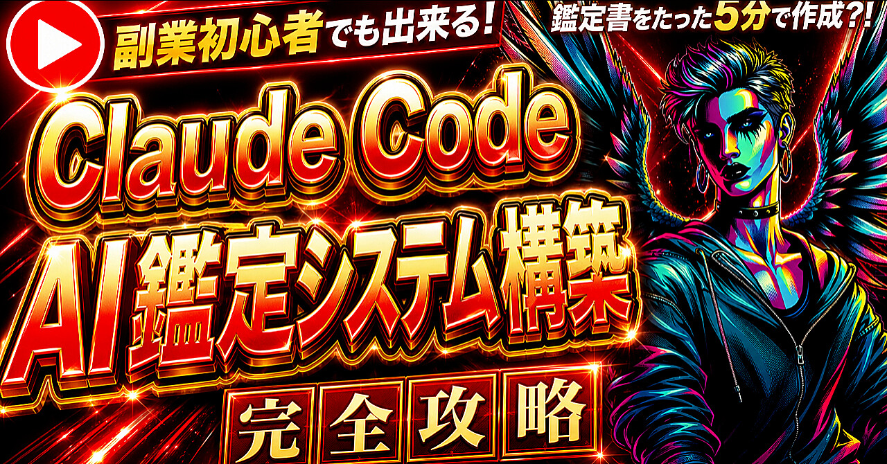 副業初心者でも出来る！ 鑑定書をたった5分で作成?!  Claude Code AI鑑定システム構築完全攻略