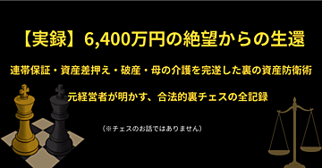 【実録】親の借金6,400万・会社の連帯保証から「資産」と「病気の母」を守り抜いた、中小企業事業承継＆資産防衛の裏マニュアル