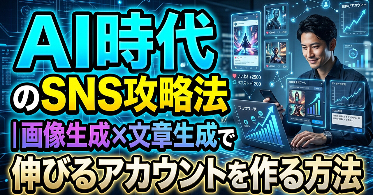 AI時代のSNS攻略法｜画像生成×文章生成で伸びるアカウントを作る方法
