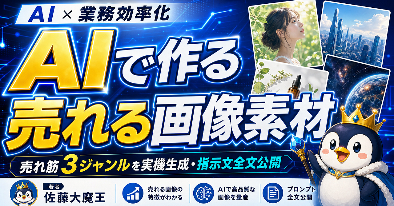 未経験からAIで売れる画像素材を作って販売する教科書