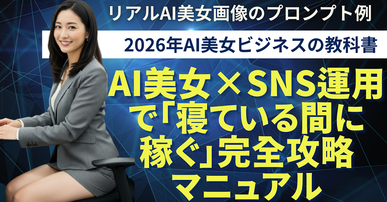AI美女×SNS運用で「寝ている間に稼ぐ」完全攻略マニュアル