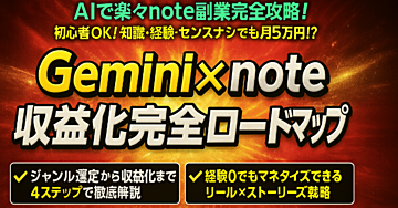 【初心者向け】Geminiと作るnote記事！誰でもかんたん文章術