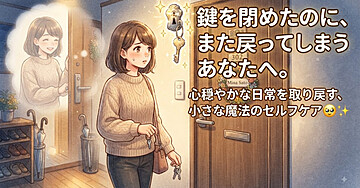 🚪✨鍵を閉めたのに、また戻ってしまうあなたへ。心穏やかな日常を取り戻す、小さな魔法のセルフケア 🥺✨