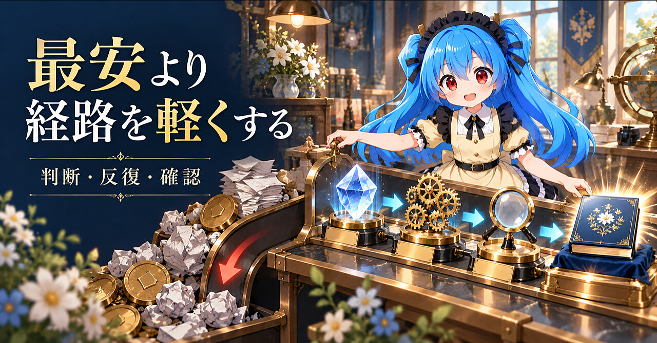 【AIコスト設計入門】最安モデル探しをやめる――判断・反復・確認を分けて、同じ品質を小さい負担で出すのアイキャッチ画像