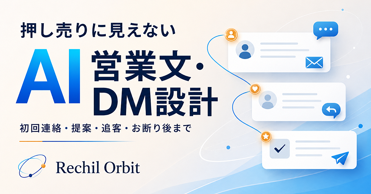 押し売りに見えないAI営業文・DM設計のアイキャッチ画像