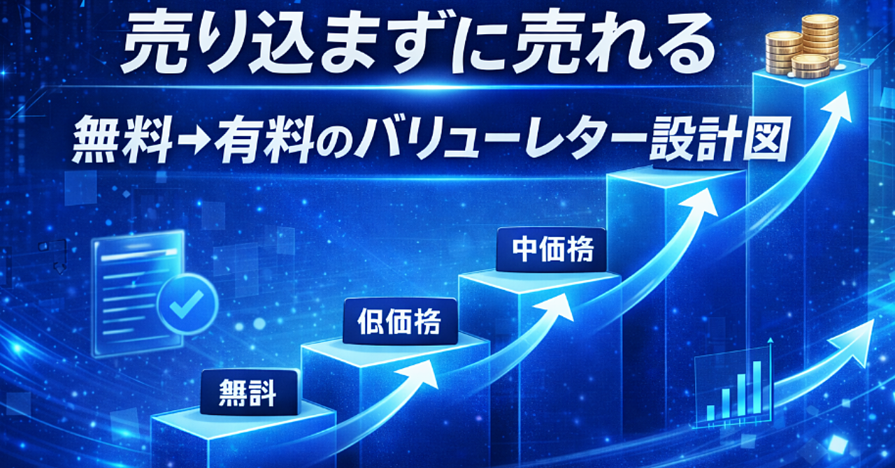 初心者でも商品が売れる「バリューレター」無料→高額まで自然に買われる導線設計術を公開
