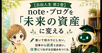 【自由人生 第2巻】note・ブログを「未来の資産」に変える