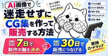AI画像で迷走せずにCG集を作って販売する方法｜7日で制作の軸を決め、30日で販売につなげる実践ロードマップ